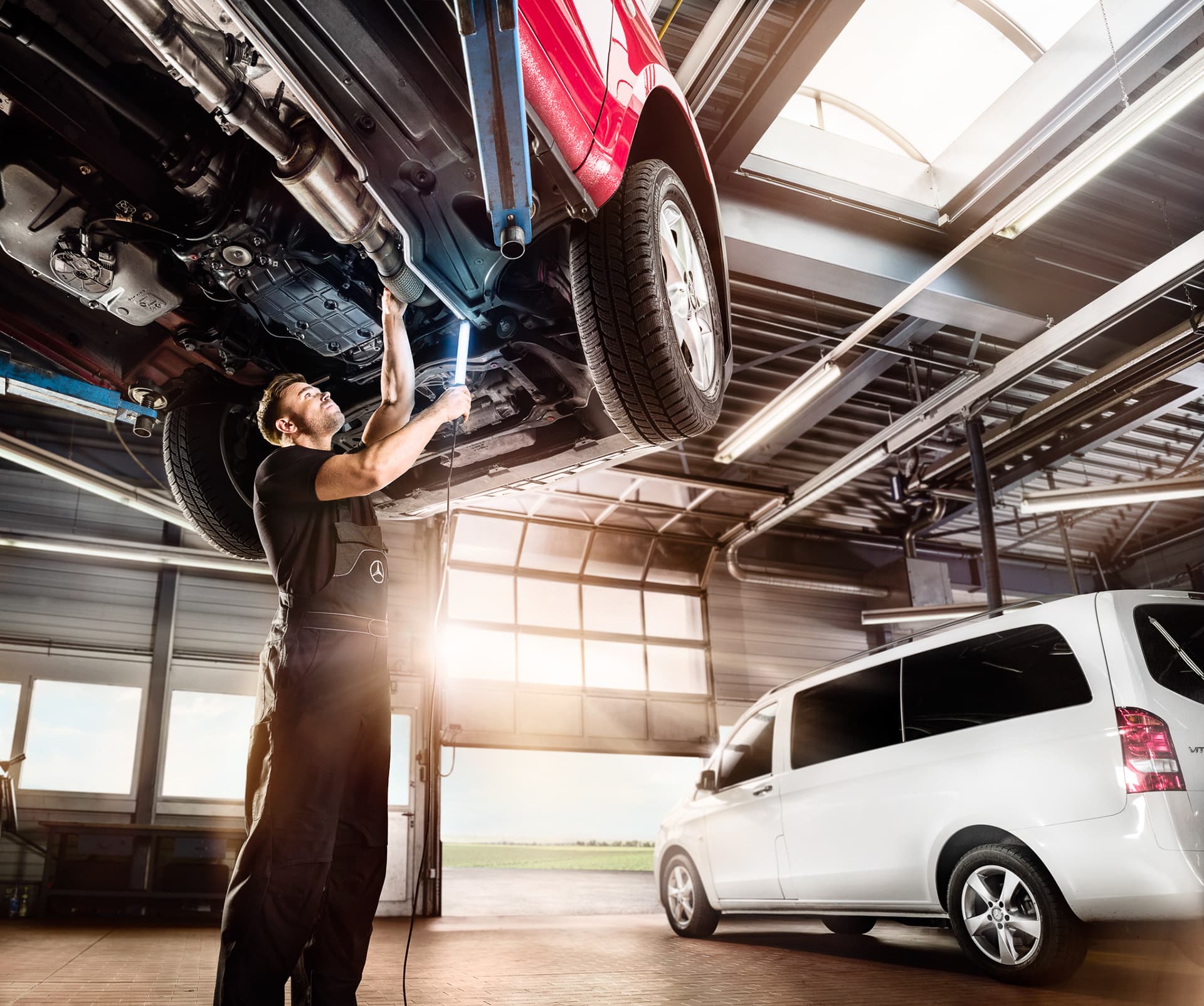 Mercedes-Benz Vans spring campaign — composited automotive campaign motif